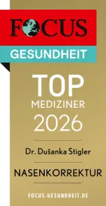 Dr. Dušanka Stigler ausgezeichnet als Top Mediziner 2026 für Nasenkorrektur Dr. Dušanka Stigler ausgezeichnet als Top Mediziner 2026 für Nasenkorrektur